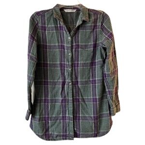 Woolrich Flannel Shirt, Sz. M, Green/Purple Plaid